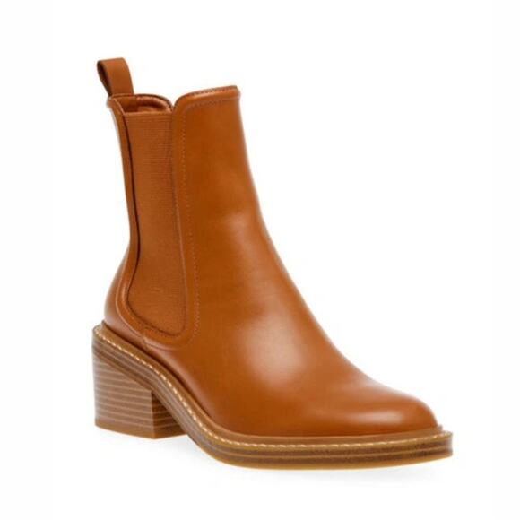STEVEN NEW YORK CABELL CHELSEA PULL ON BOOTS IN TAN NWOB WOMEN'S SIZE 8.5M - Picture 1 of 12